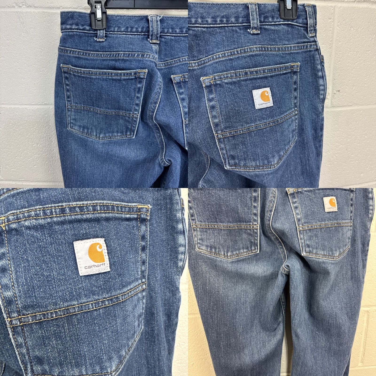 Carhartt Carhartt Jeans Women’s 8 Short Blue Denim Mid Rise Loose Fit Straight Leg 5-Pocket Zipper Button Logo Stretch Cowgirl Workwear Carhartt 102731 459 Size 40" / US 18 - 8 Thumbnail