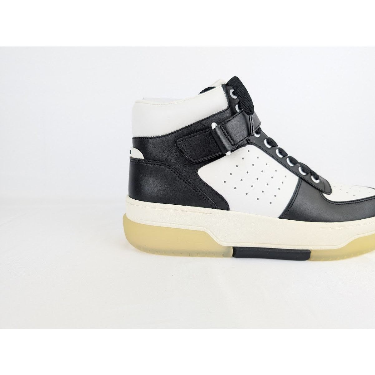 Amiri o1rshd1 Stadium Hi Top Sneakers in Black/White Size US 13 / EU 46 - 4 Thumbnail
