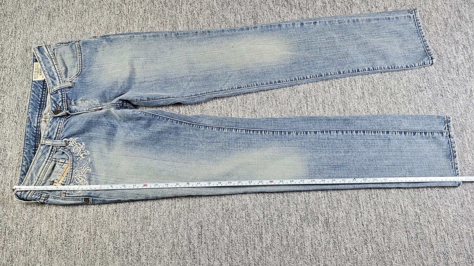 Diesel Vintage Y2K Diesel EASEE 008EW Embroidered Low Rise Jeans 30 Size 30" / US 8 / IT 44 - 14 Thumbnail