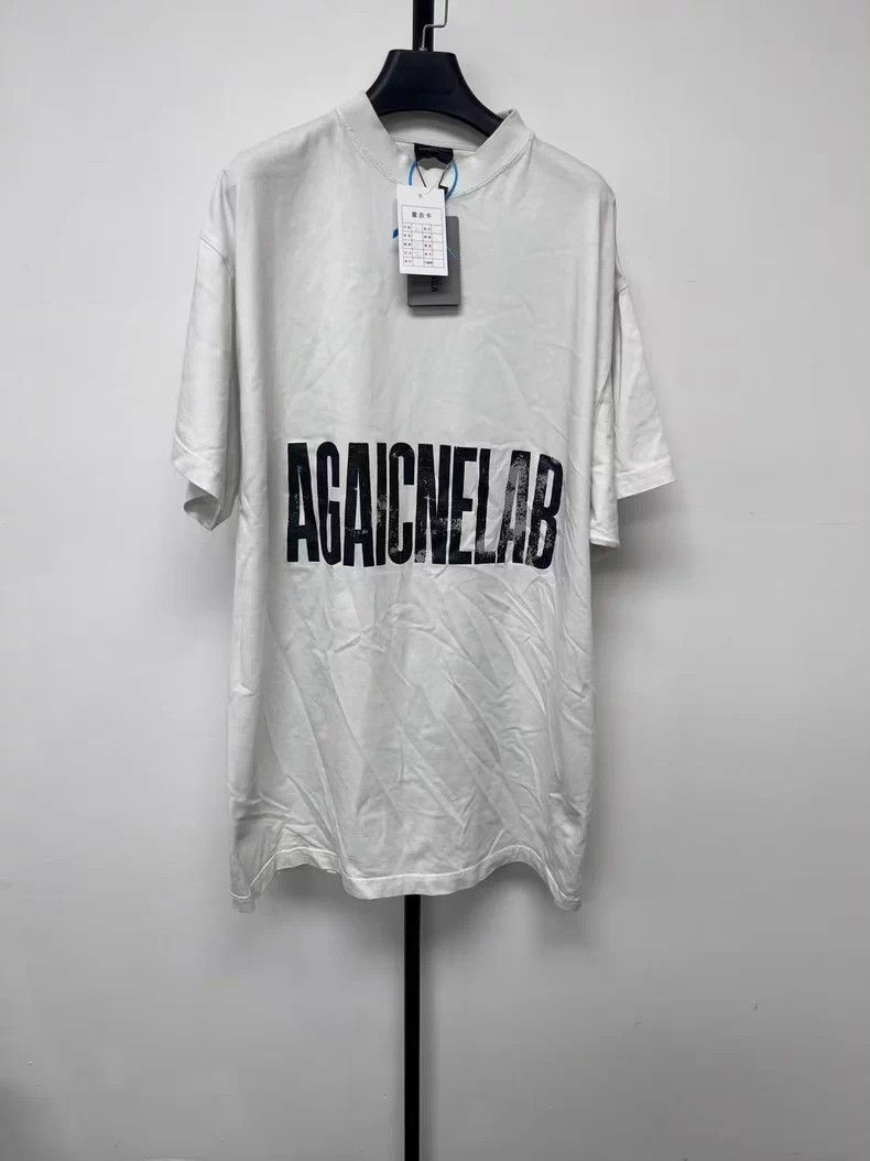 Balenciaga Balenciaga Logo Print Crewneck T-Shirt Size US S / EU 44-46 / 1 - 1 Thumbnail