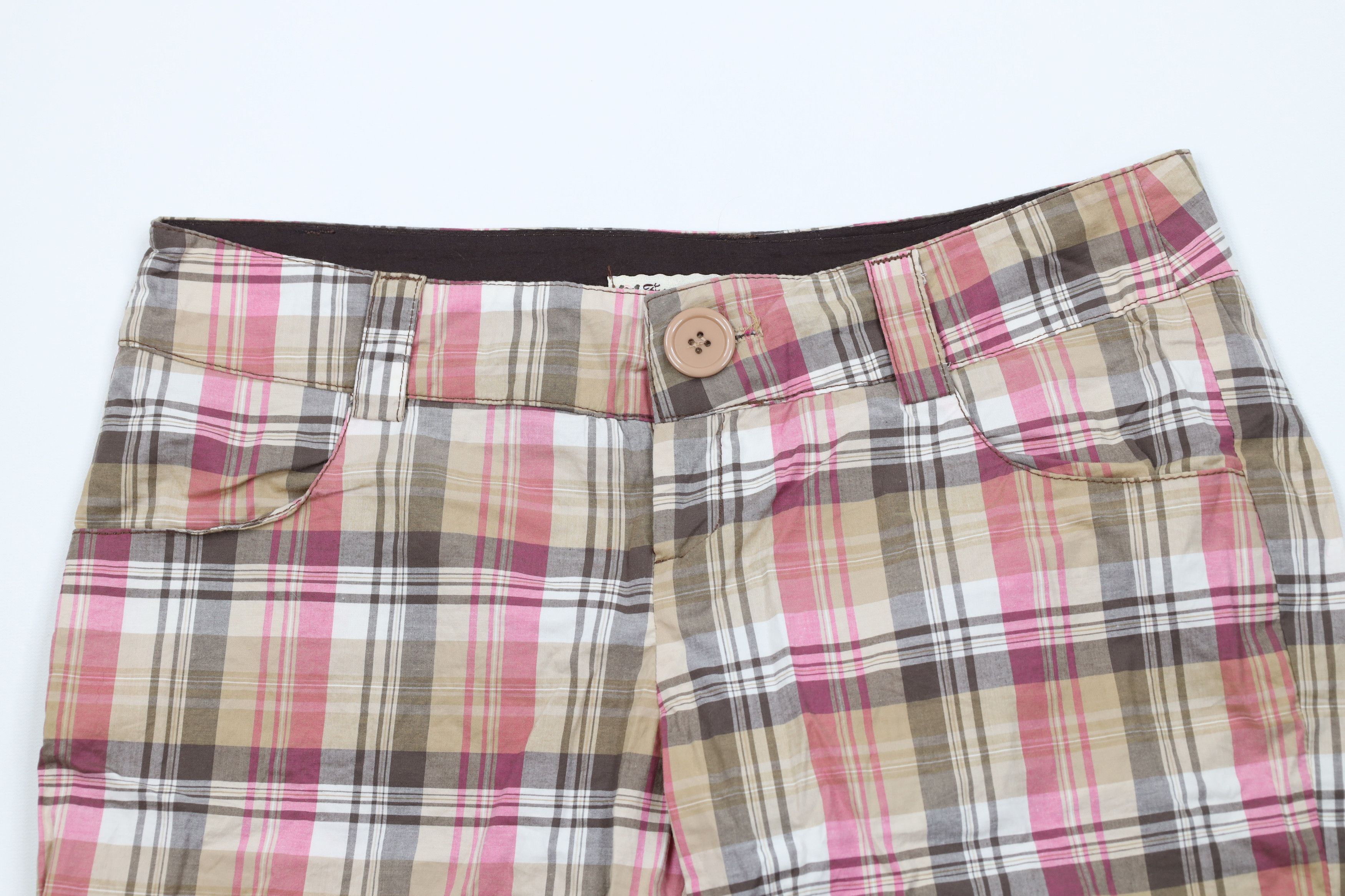 Forever 21 Vintage 90s Y2K Forever 21 Cuffed Stretch Shorts Plaid USA Size 30" / US 8 / IT 44 - 2 Thumbnail