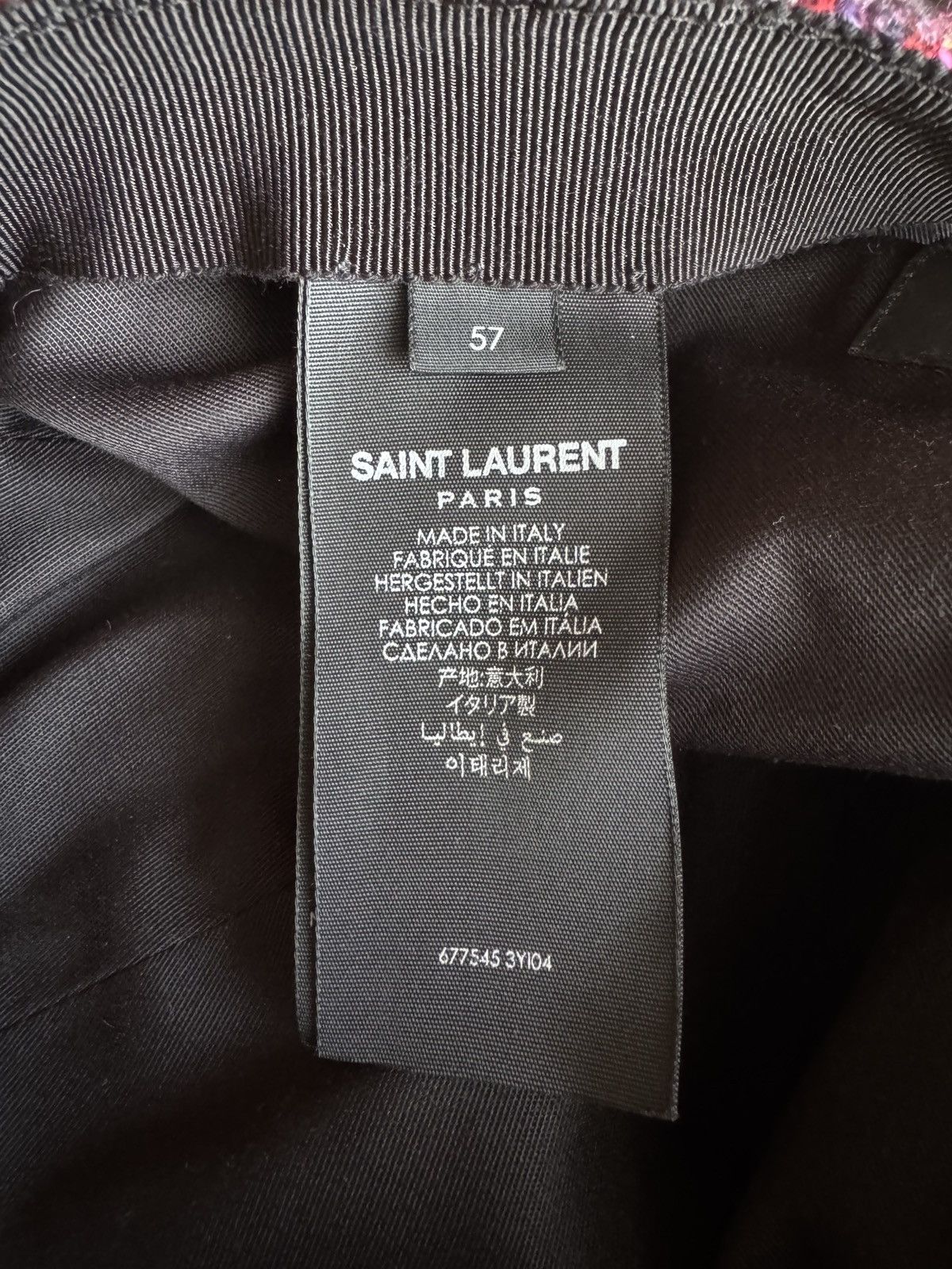 Saint Laurent Paris 🔥🔥 Saint Laurent Paris SL Logo Tweed Cap Size ONE SIZE - 5 Thumbnail