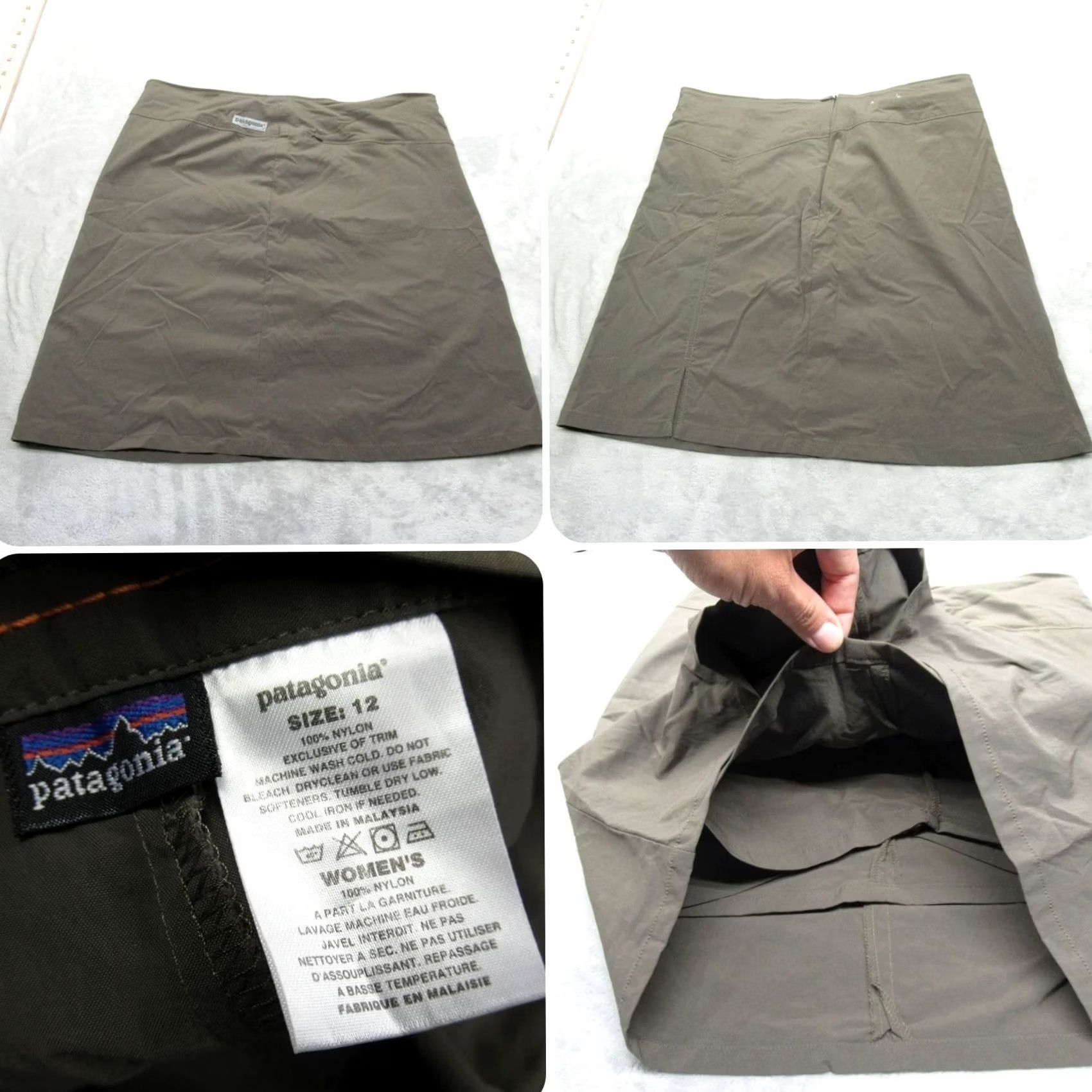 Patagonia VINTAGE Patagonia Skirt Womens 12 Nylon Green Short Liner Casual Continental Hideaway Size 34" / US 12 / IT 48 - 2 Thumbnail