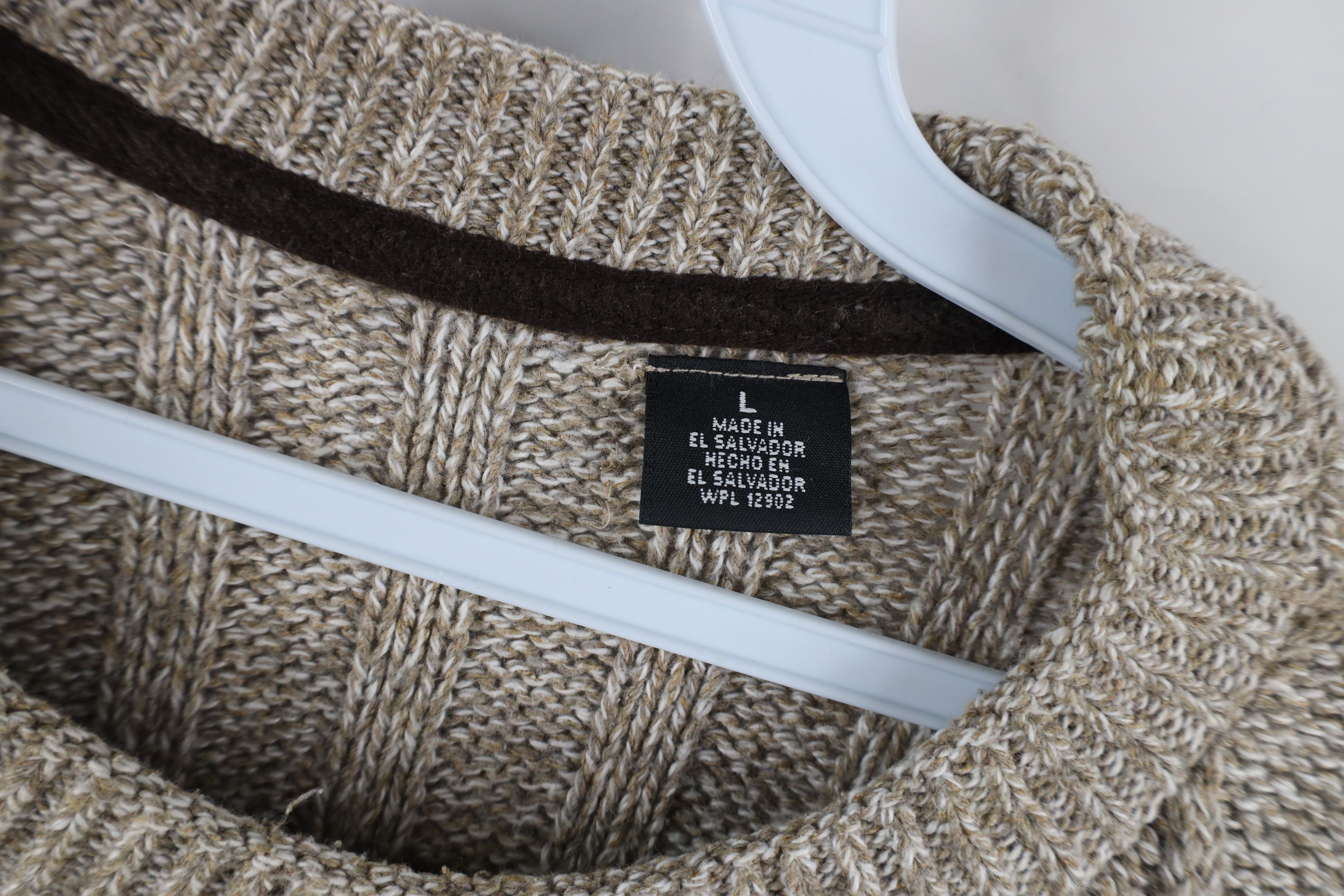 Vintage Vintage 90s Streetwear Cable Knit Fisherman Crewneck Sweater Size US L / EU 52-54 / 3 - 4 Thumbnail