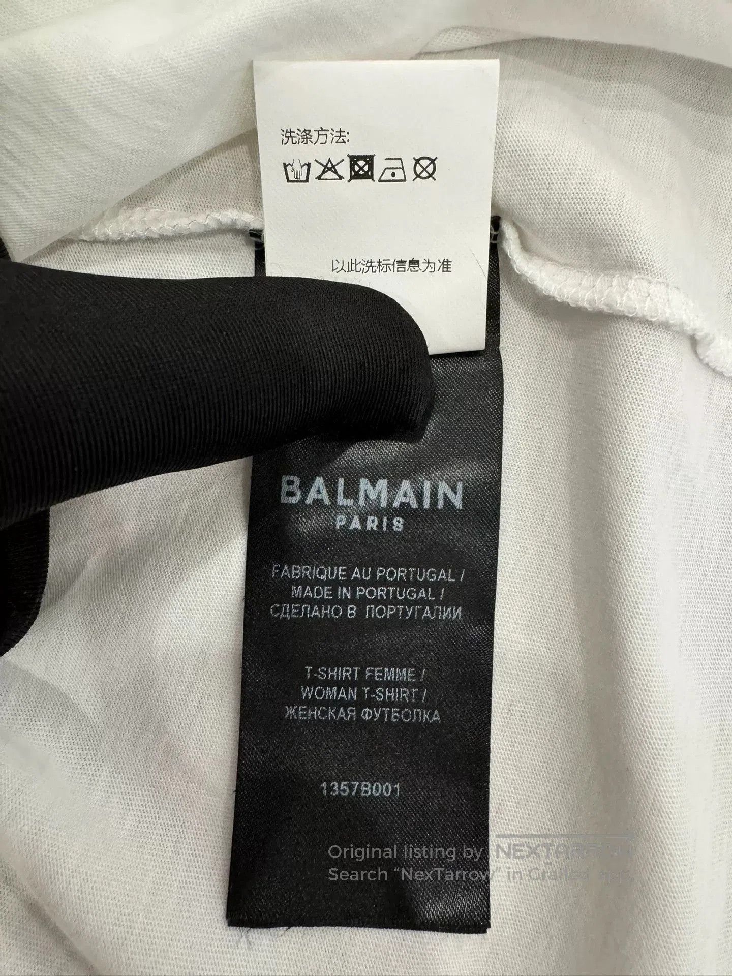 Balmain Balmain New Large Chest Logo White Tee. Size XS / US 0-2 / IT 36-38 - 7 Thumbnail