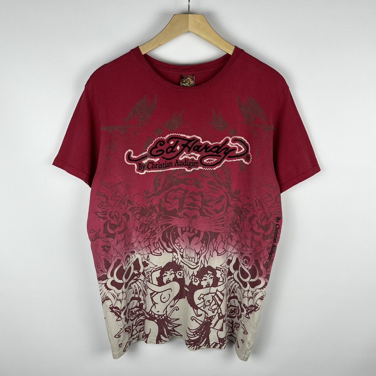 Ed Hardy Vintage Ed Hardy AOP tattoo rare y2k tee 90’s Size US L / EU 52-54 / 3 - 1 Thumbnail