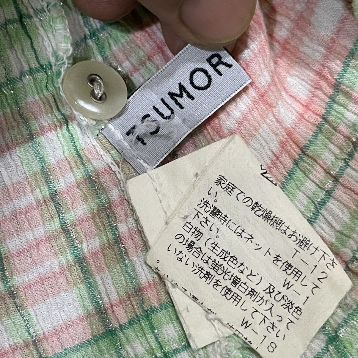 Tsumori Chisato Tsumori Chisato Issey Miyake Pastel Gingham Crinkle Shirt Size S / US 4 / IT 40 - 6 Thumbnail