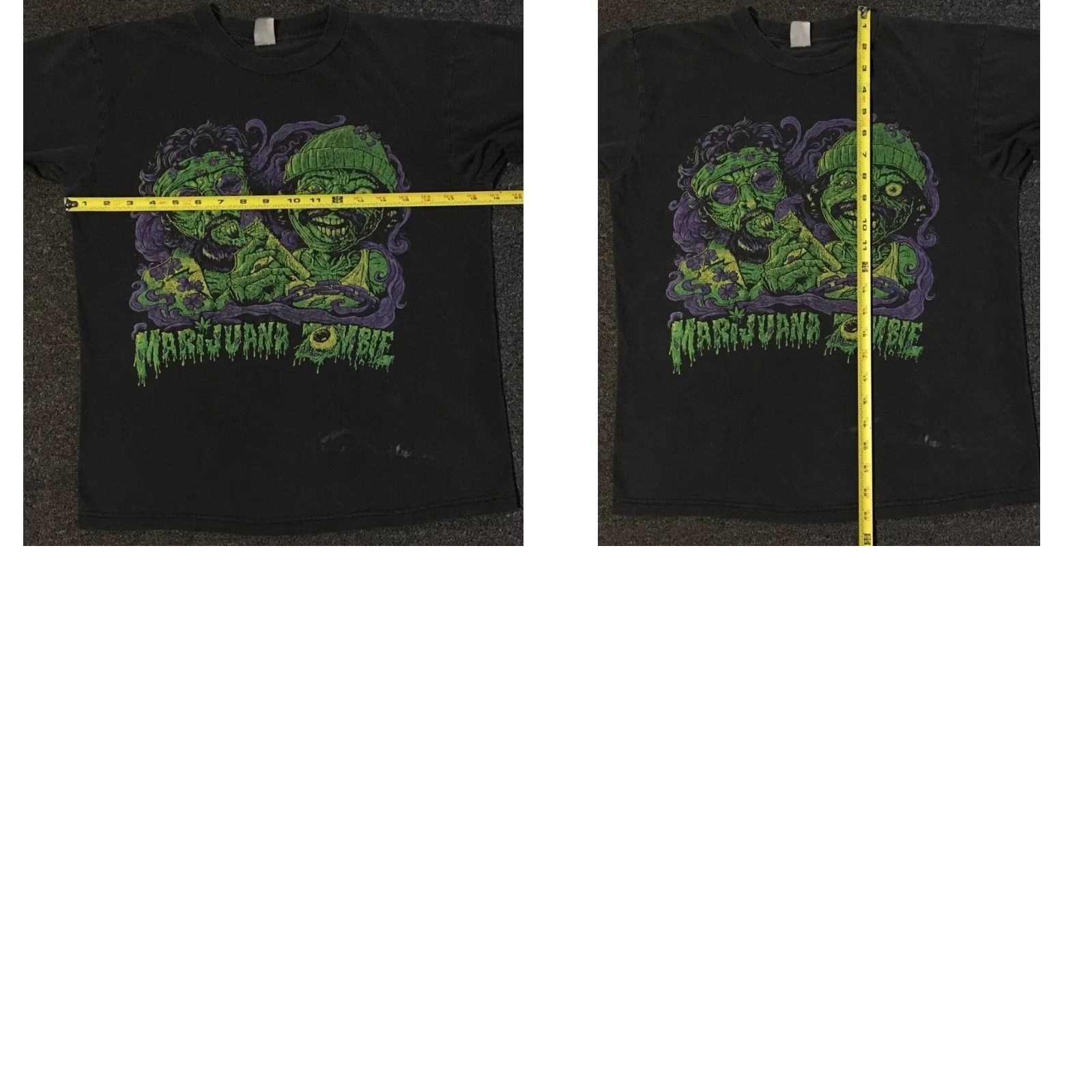 Vintage VINTAGE Cheech & Chong Marijuana Zombie Faded Shirt XS Black Mens T-Shirt Grunge Y2K 80s 90s Humor Stoner Weed Cannabis Distressed Size US XS / EU 42 / 0 - 9 Thumbnail