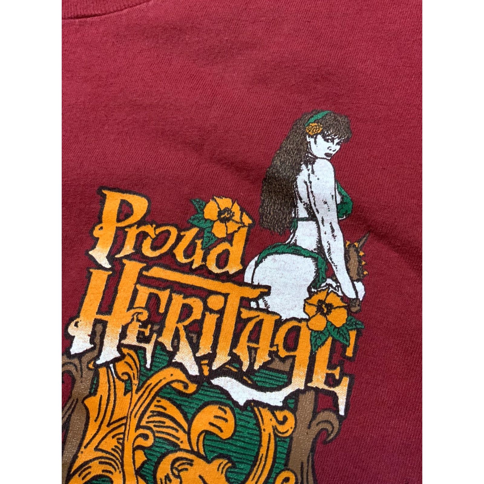 Hanes VINTAGE 90s Proud Heritage Hawaiian Pride Kapai Shattered Hawaii T-Shirt Sz. M Size US M / EU 48-50 / 2 - 5 Thumbnail