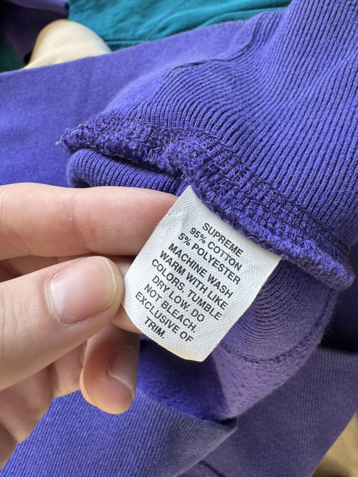 Supreme Supreme Purple Box Logo Crewneck 2004 Size US XL / EU 56 / 4 - 6 Thumbnail