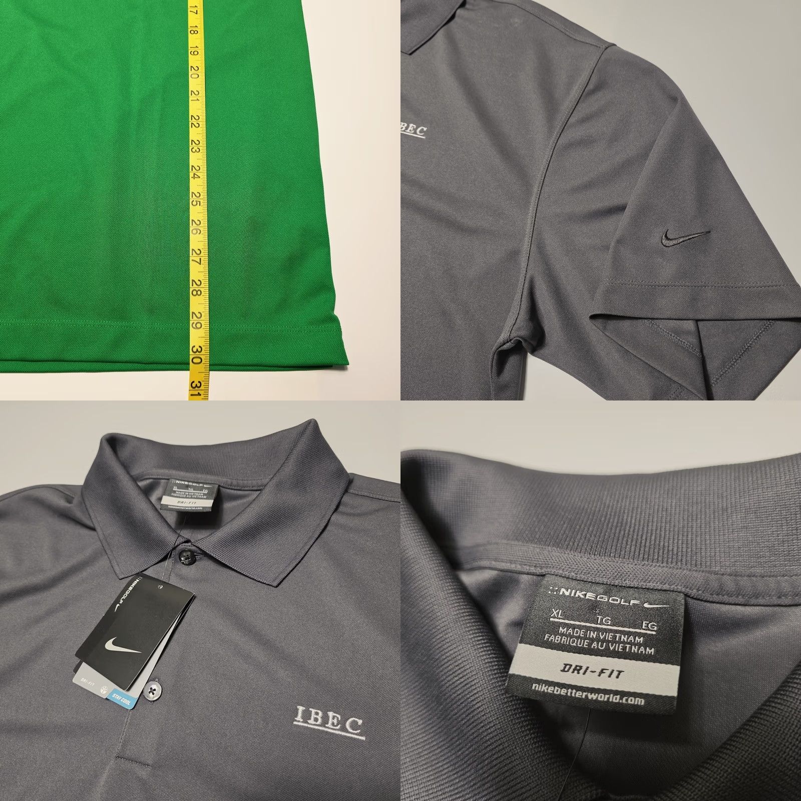 Nike Nike Golf Dri-Fit Polo Shirts Green Grey Men's XL Performance Lot Of 2 Logo Size US XL / EU 56 / 4 - 8 Thumbnail