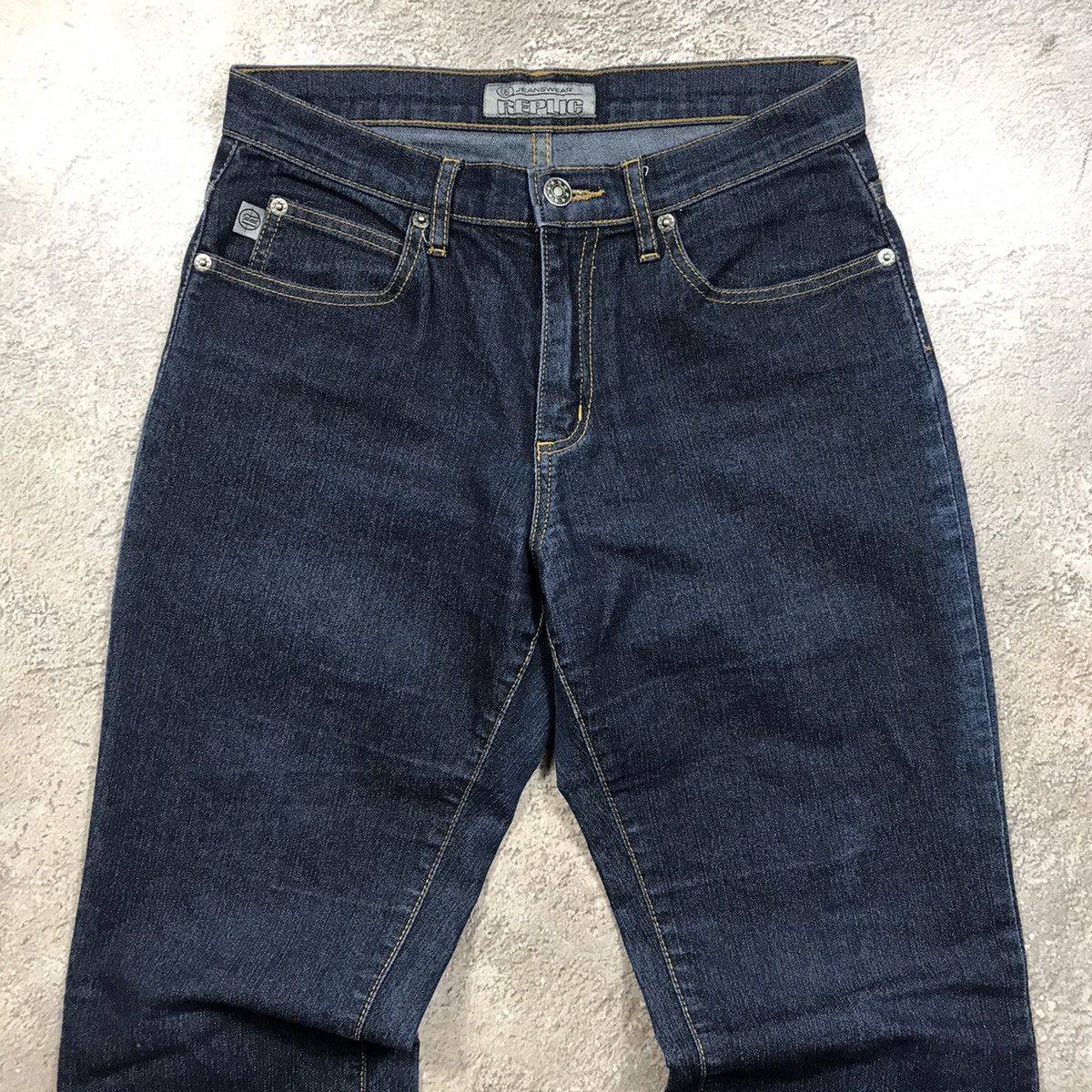 Vintage Vintage 90s Baggy Distressed Wide Leg Jeans Grunge Y2K 27 Size 27" / US 4 / IT 40 - 3 Thumbnail