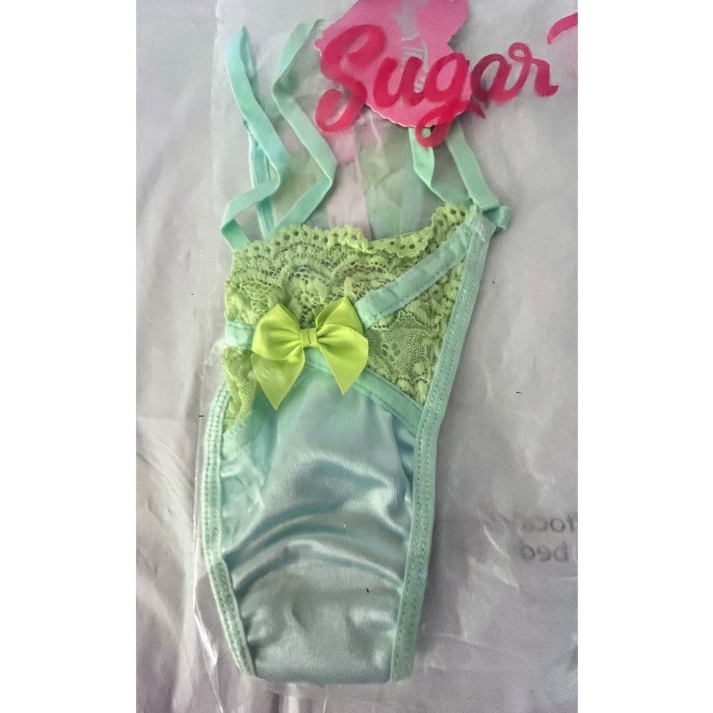 Dolls Kill Dolls kill Sugar Thrillz Green Lingerie Set Bra/Panty XXS Size ONE SIZE - 6 Thumbnail