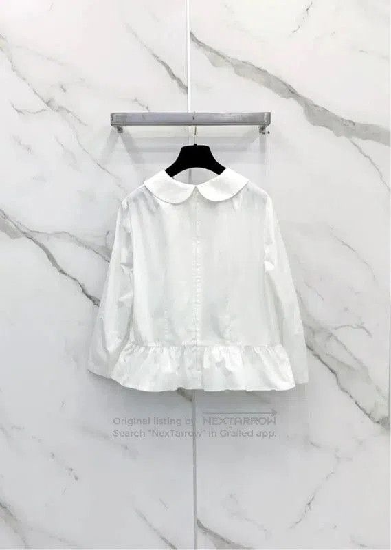 Comme des Garcons COMME des GARÇONS White Cotton Long Sleeve Top . Size M / US 6-8 / IT 42-44 - 1 Thumbnail