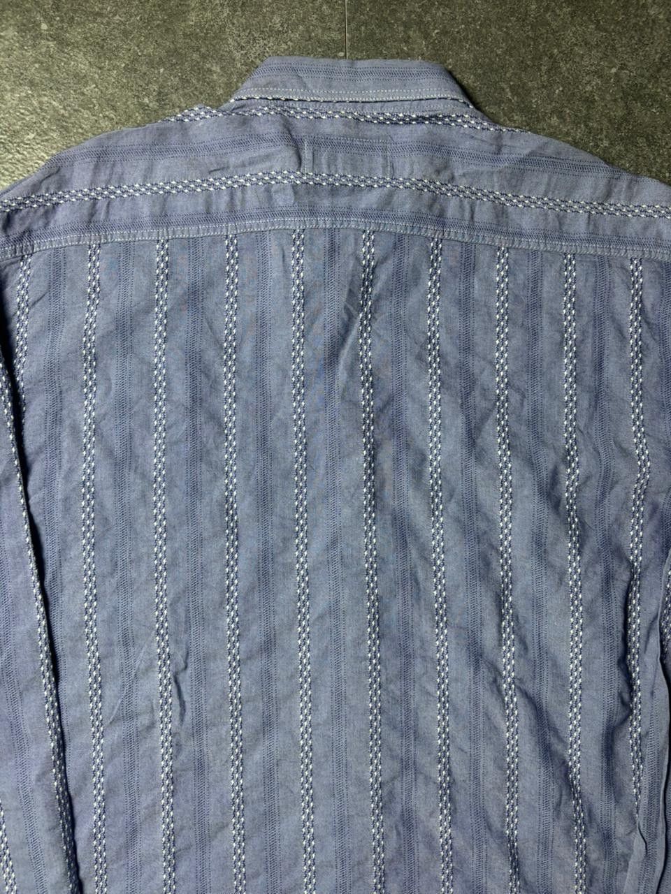Giorgio Armani 1990s Armani Jeans Rayon Stripe Shirt Size US L / EU 52-54 / 3 - 12 Thumbnail