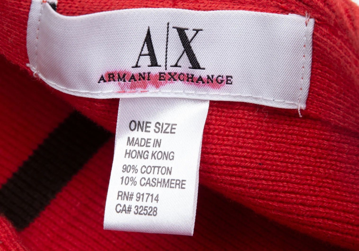 Armani Cashmere Blend Cotton Knit Cap in Red-Brown Size ONE SIZE - 9 Thumbnail