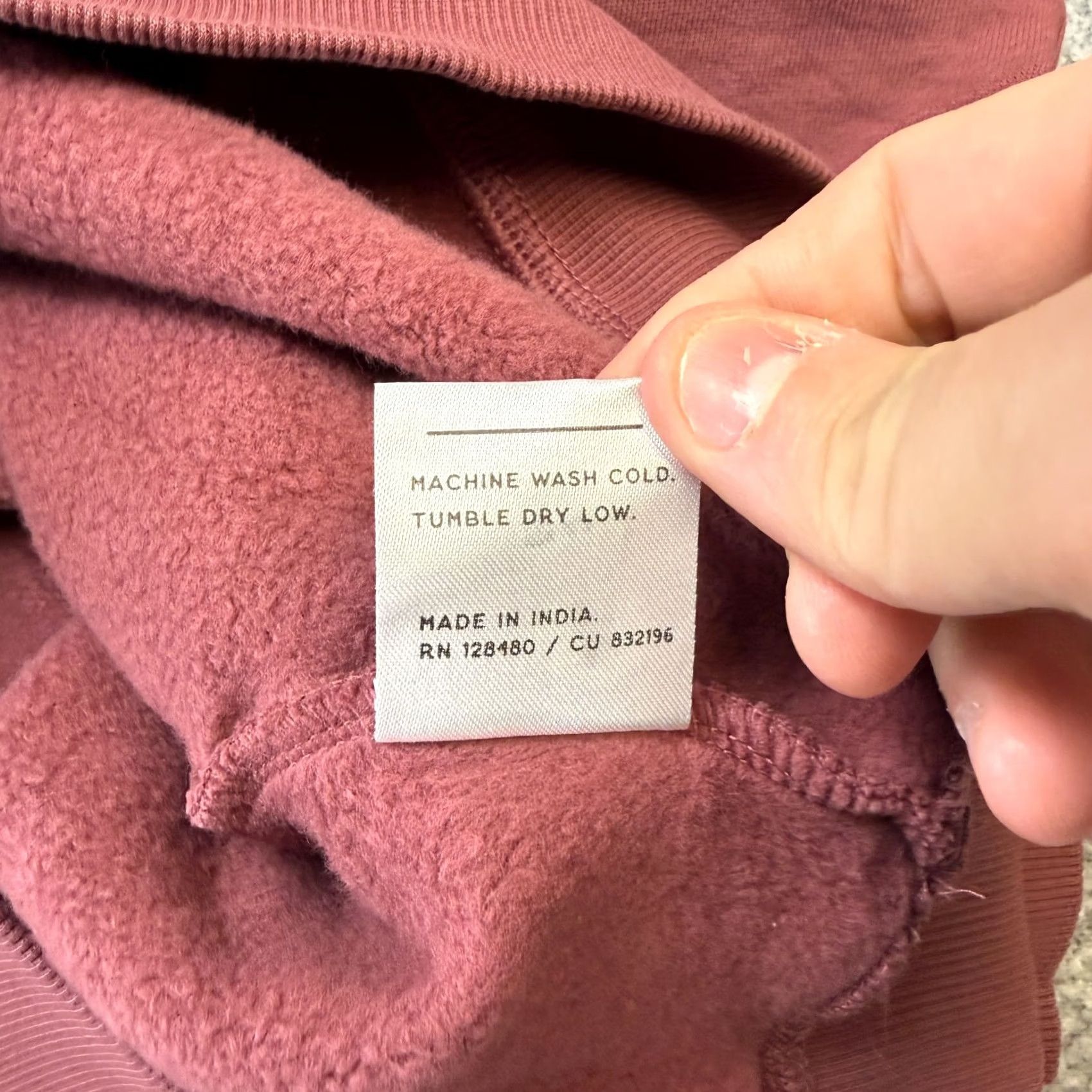 Vintage Pact Sweatshirt Womens Small Rose Burgundy Organic Cotton Crewneck Midweight Size S / US 4 / IT 40 - 5 Thumbnail