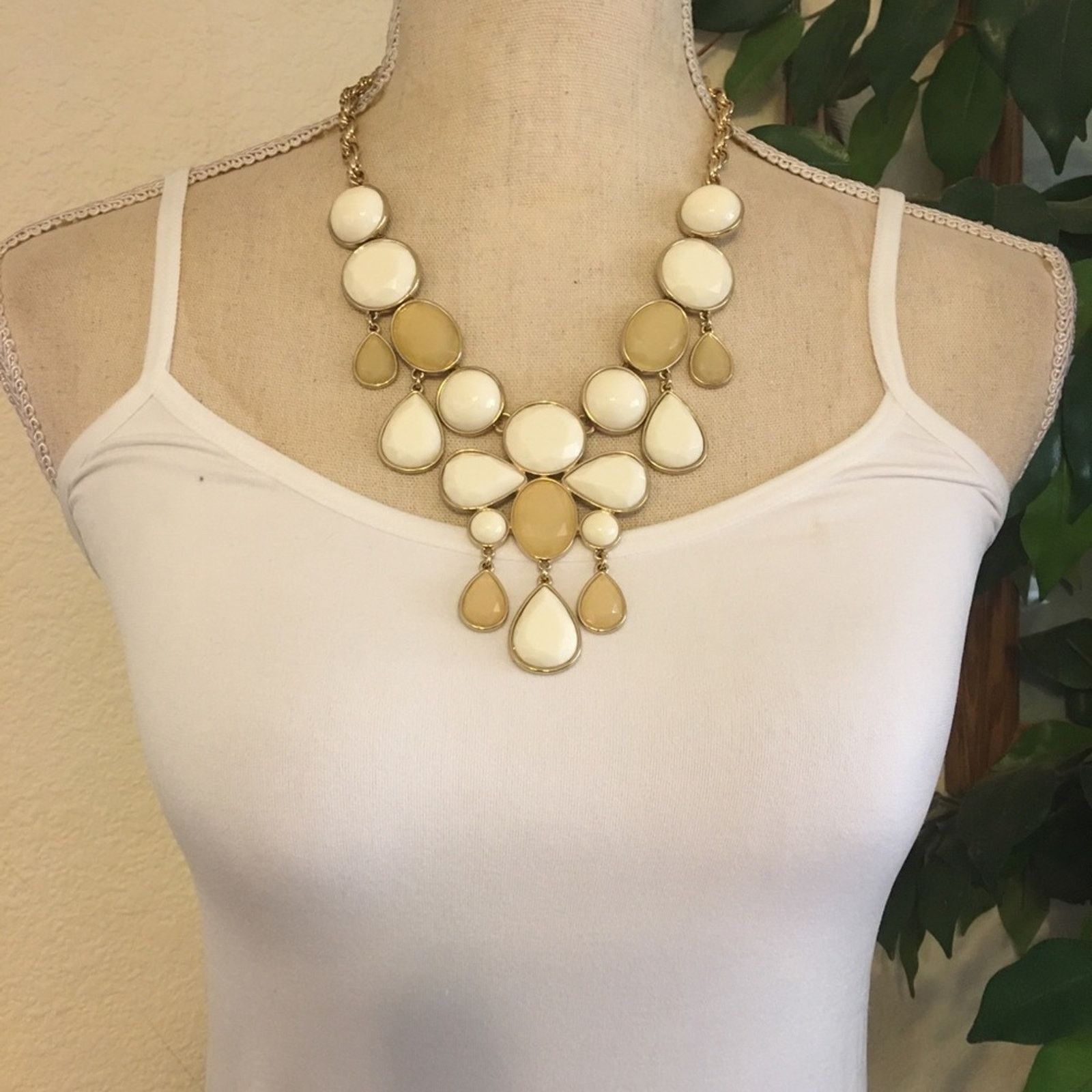 Banana Republic Banana Republic faceted glass gold rope necklace Size ONE SIZE - 3 Thumbnail