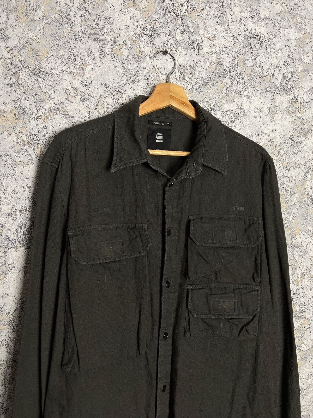 G-Star × Vintage Vintage G Star Button Shirt Pocket Men Brown Denim Raw Y2K Size US M / EU 48-50 / 2 - 2 Thumbnail