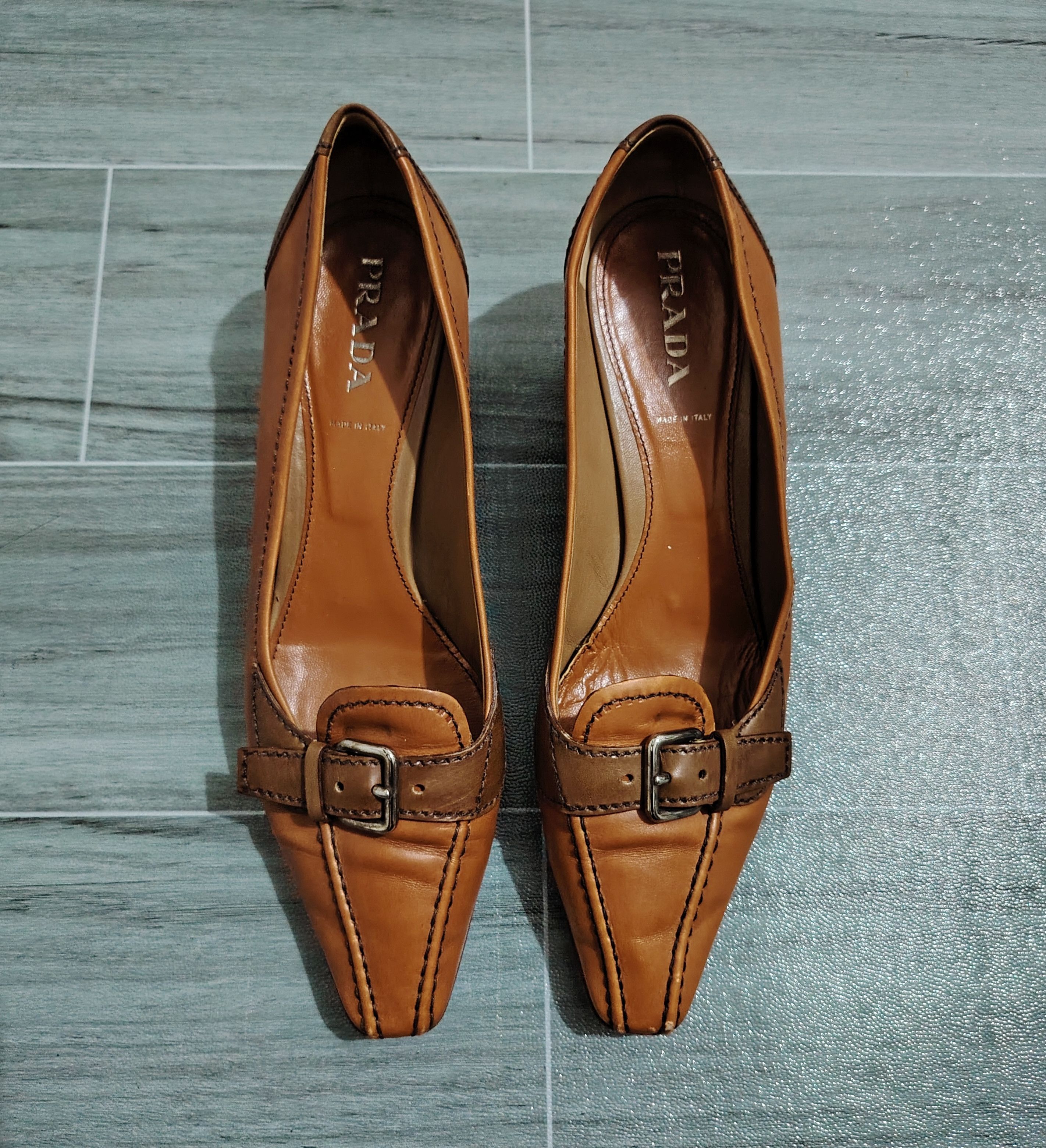 Prada PRADA - Vintage - Leather Buckle Low Pumps Size US 9 / IT 39 - 3 Thumbnail