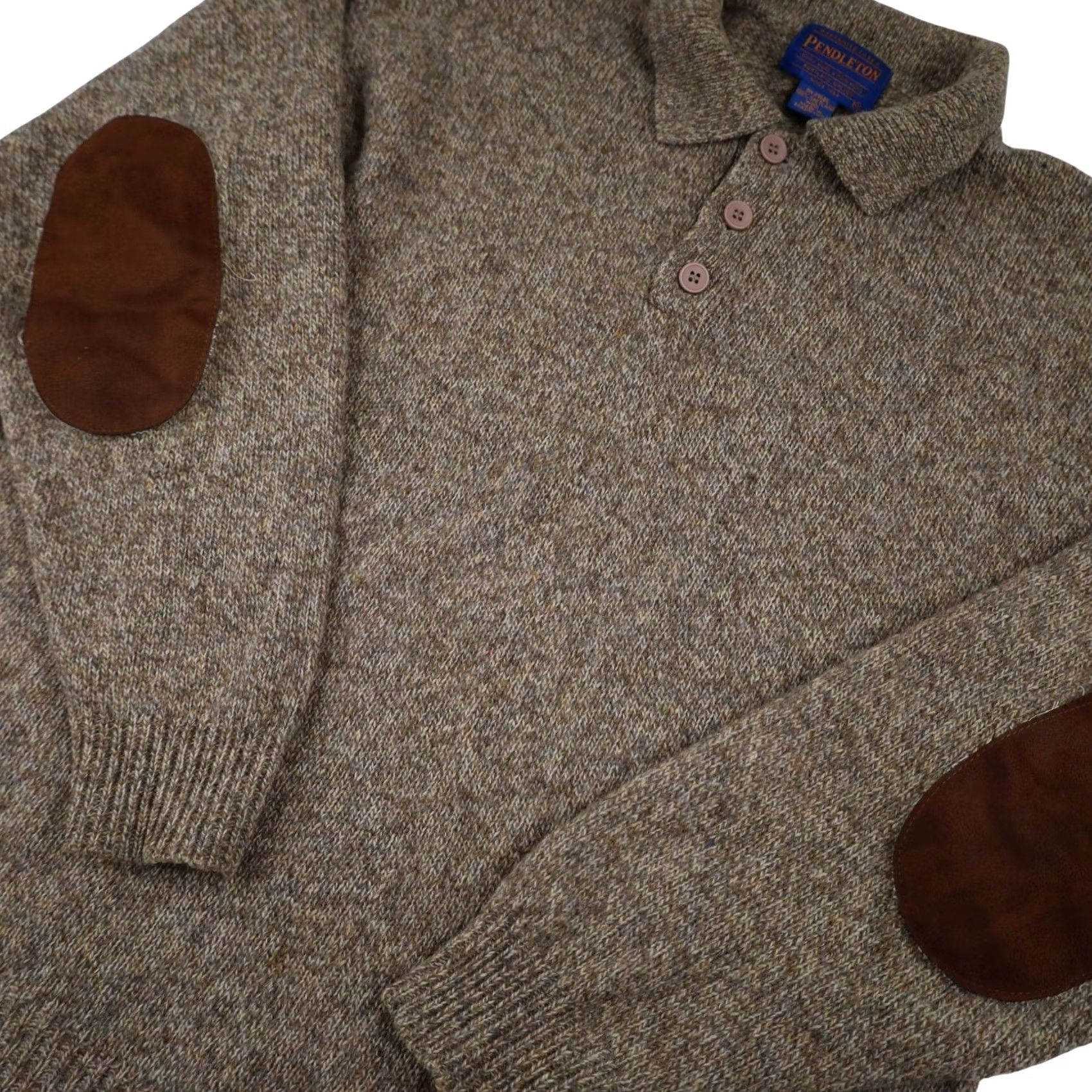 Pendleton Pendleton %100 Shetland Wool Knit Sweater Pullover Mens Beige M Size US M / EU 48-50 / 2 - 5 Thumbnail