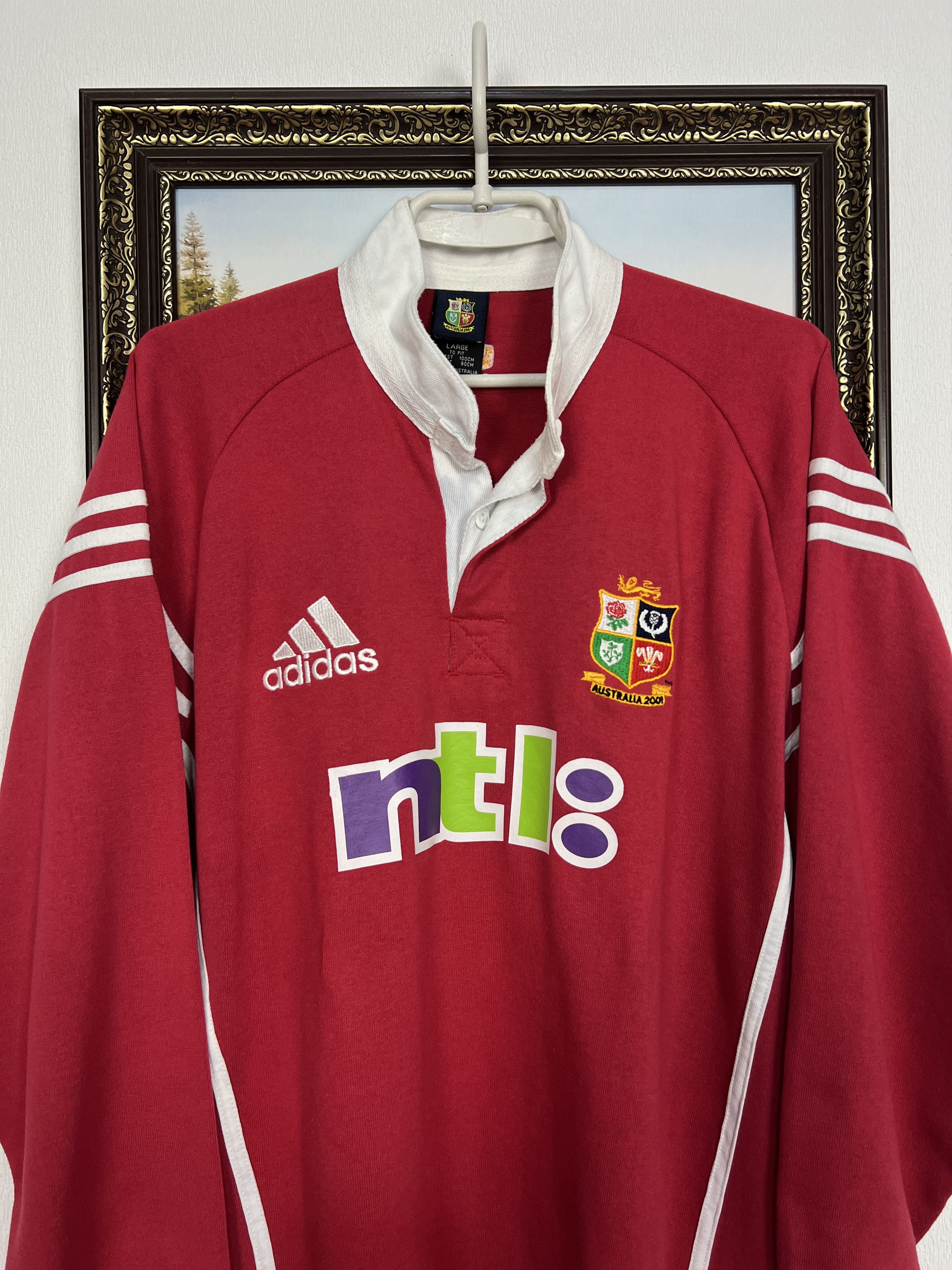 Adidas Vintage British & Irish Lions Rugby Union Shirt Jersey Size US L / EU 52-54 / 3 - 2 Thumbnail
