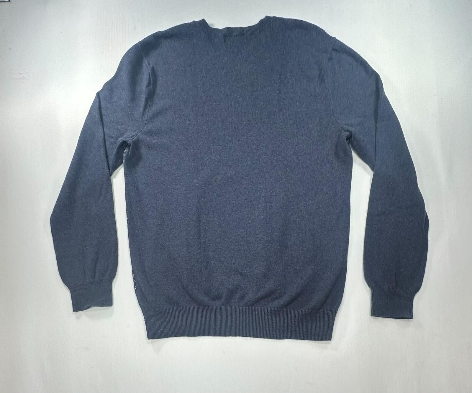 Banana Republic Banana Republic 100% Cotton V-Neck Argyle Sweater Blue Men M Size US M / EU 48-50 / 2 - 2 Thumbnail