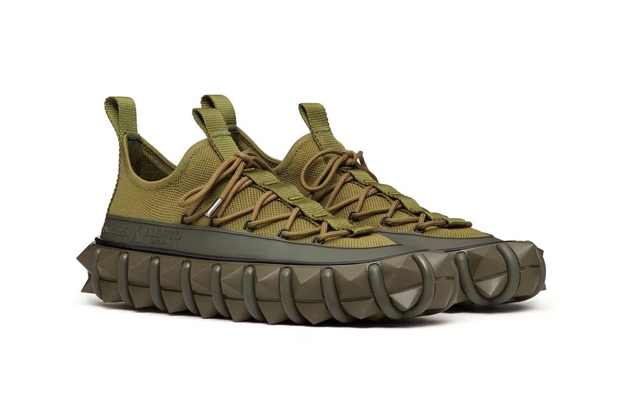 Valentino o1y0525 Low-Top Sneakers in Military Green/Lead Size US 6 / EU 39 - 2 Thumbnail