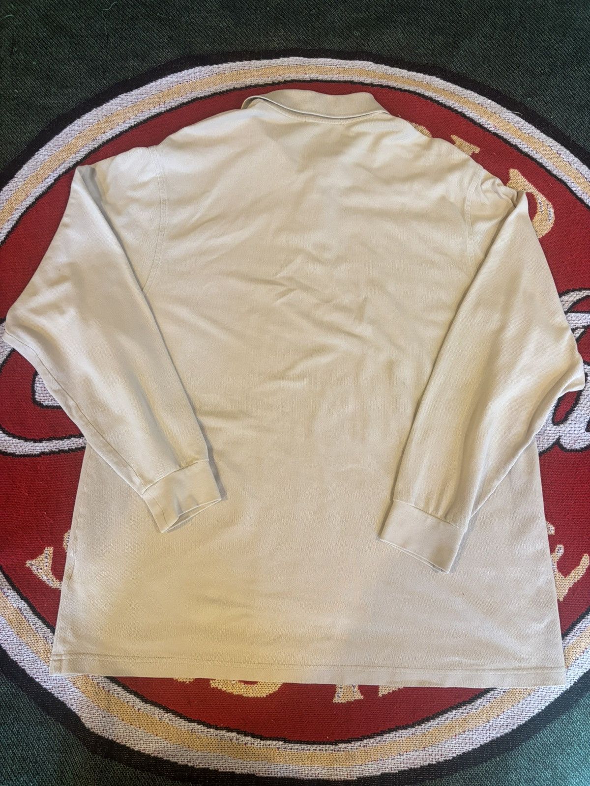 Burberry Rare Beige Burberry London Long Sleeve Polo Shirt Size US XL / EU 56 / 4 - 4 Thumbnail