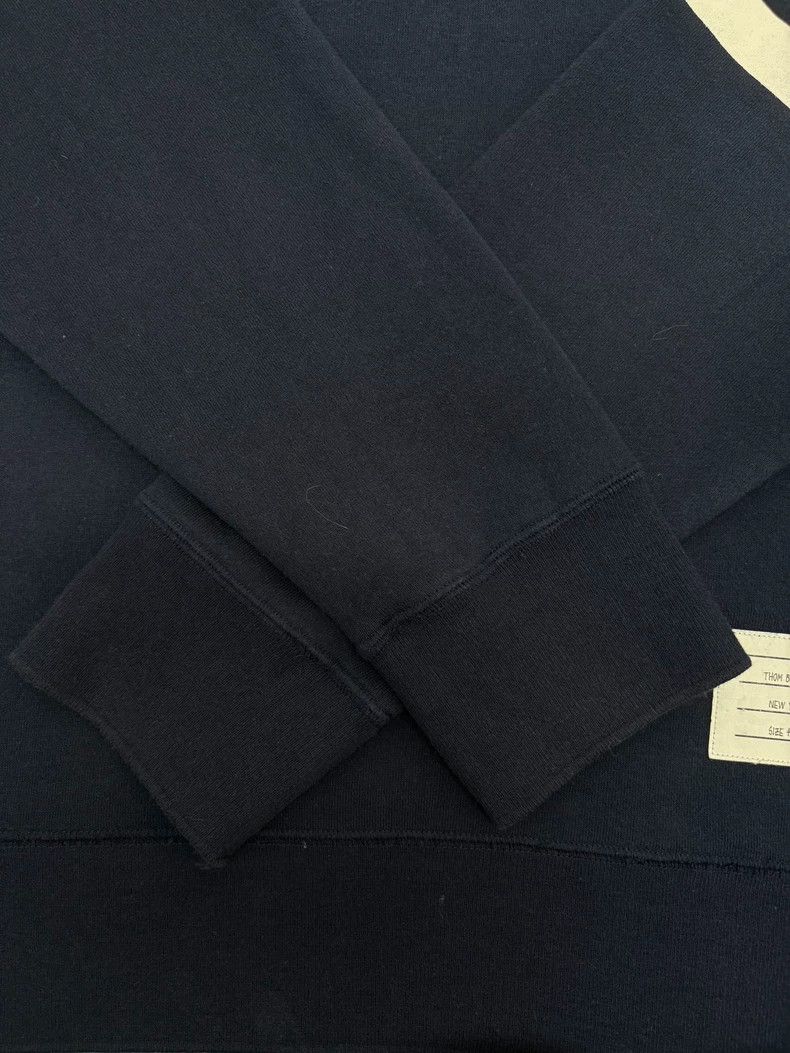 Thom Browne Thom Browne Dark blue four stripe hoodie Size US XL / EU 56 / 4 - 4 Thumbnail