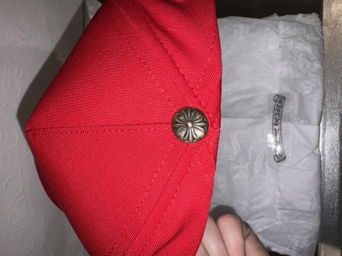 Chrome Hearts Chrome Hearts Red Snapback with Yellow Patched Size ONE SIZE - 3 Thumbnail