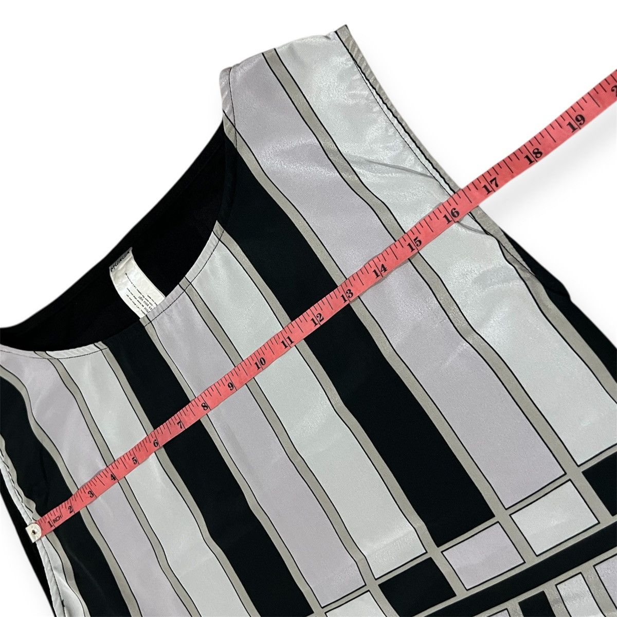 Japanese Brand Murua Geometric Pattern Chiffon Tunic Size M / US 6-8 / IT 42-44 - 7 Thumbnail