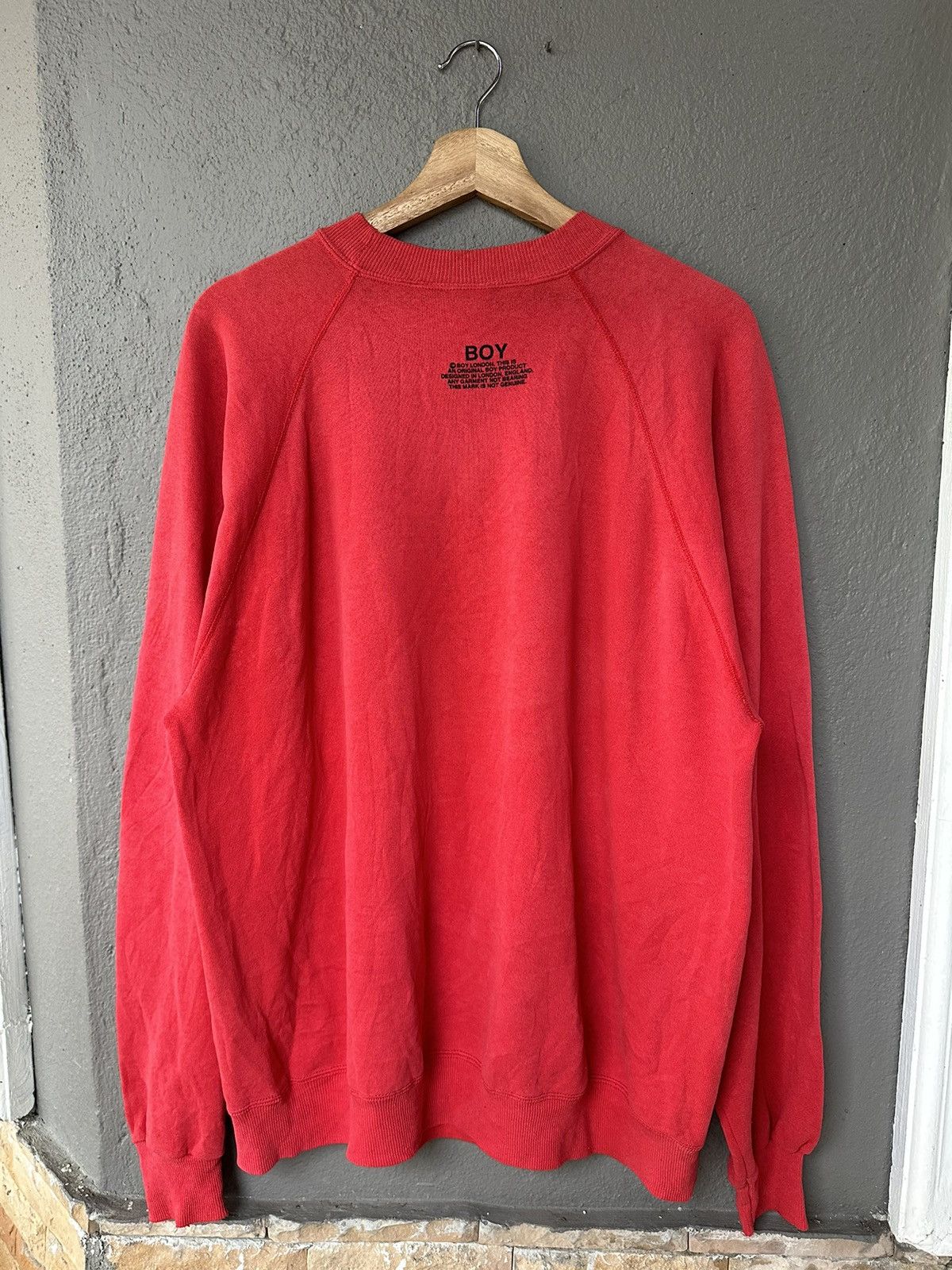 Boy London Vintage 90’s BOY LONDON Luxury Brand Rare Sweatshirt Red L Size US L / EU 52-54 / 3 - 3 Thumbnail