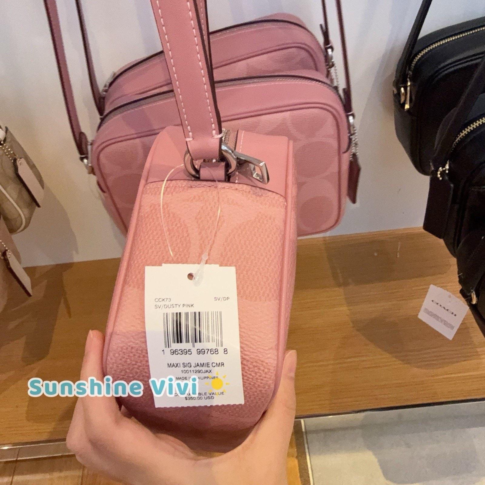 Coach NWT Coach Jamie Camera Bag In Maxi Canvas CCK73 Dusty Pink Size ONE SIZE - 2 Thumbnail