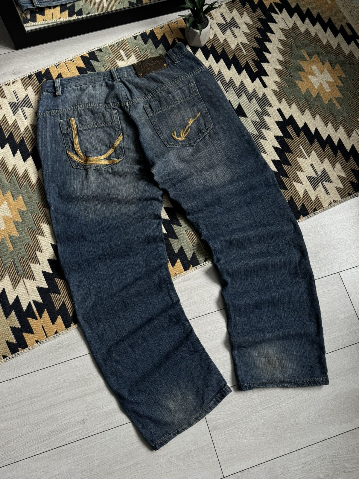 Karl Kani Vintage Y2K Karl Kani Baggy Distressed Denim Pants Size US 38 / EU 54 - 2 Thumbnail