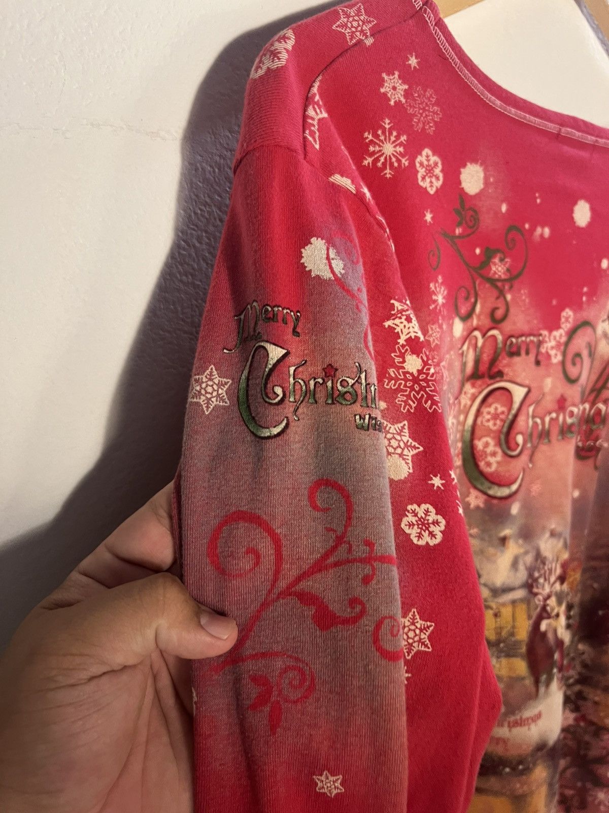 Grunt Style × Vintage Red and white Christmas long sleeve top Size XL / US 12-14 / IT 48-50 - 3 Thumbnail