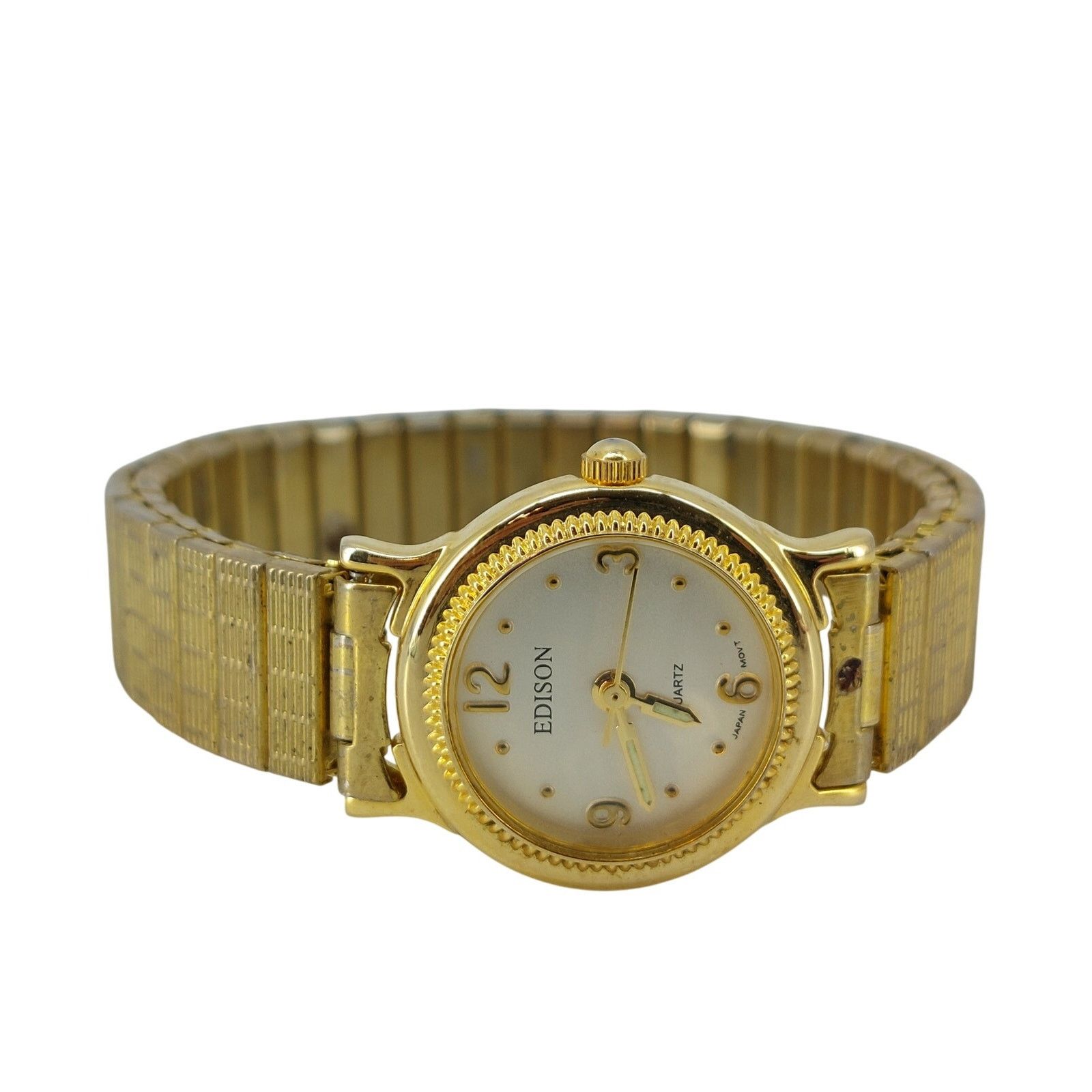 Other Edison Watch Gold Tone Bracelet Watch Wristwatch Japan Movt Size ONE SIZE - 1 Thumbnail