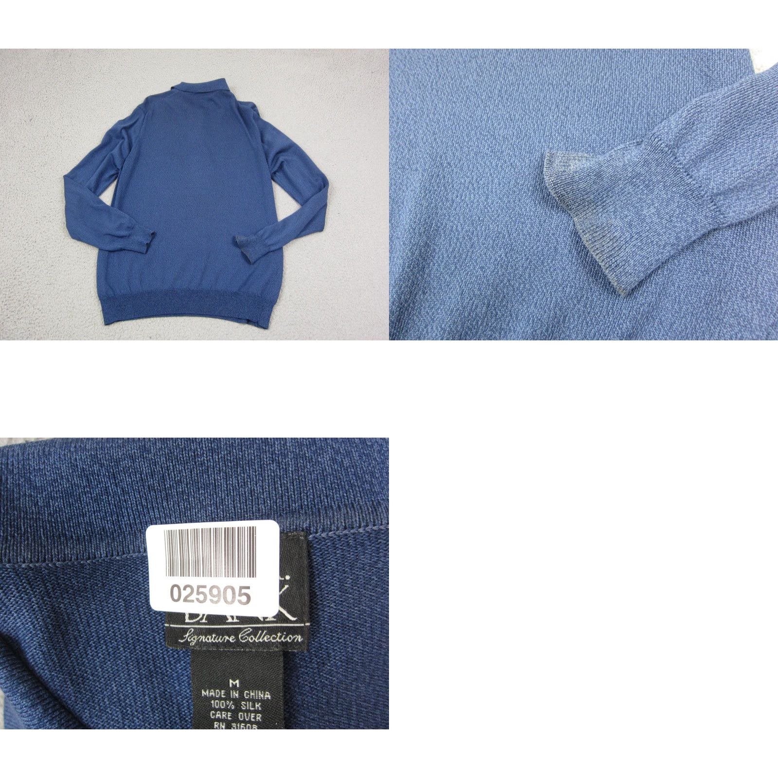 Jos. A. Bank Jos A Bank Sweater Mens Pullover Knit 100% Silk Blue M Casual Golf 90s Preppy Vintage No Size US M / EU 48-50 / 2 - 8 Thumbnail