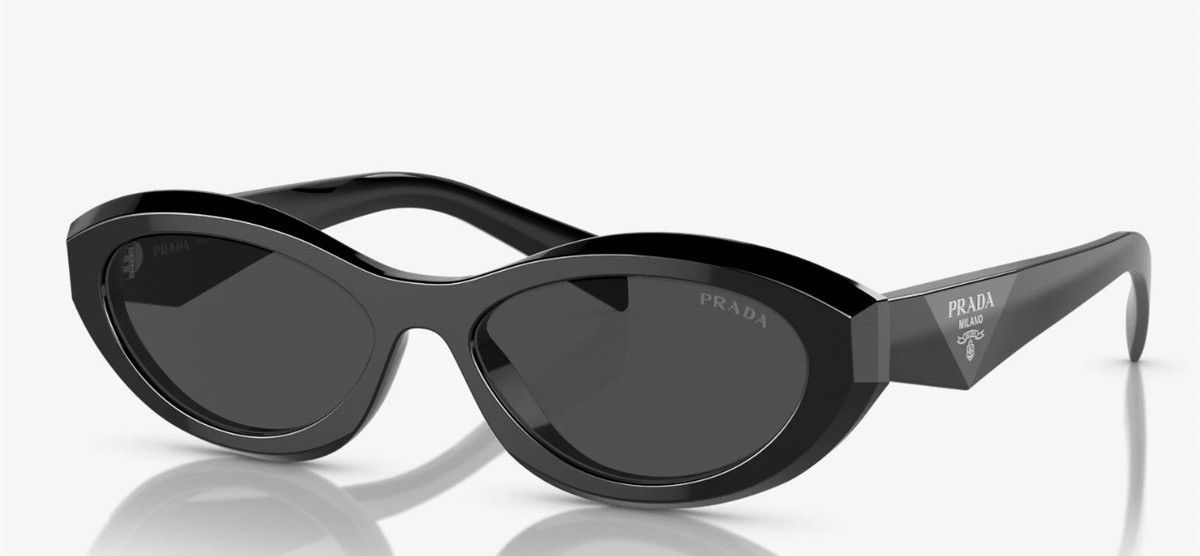 Prada Prada Sunglasses Polished Black SPR 26Z 16K-08Z with Case Size ONE SIZE - 2 Thumbnail