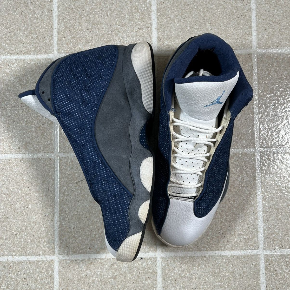 Jordan Brand Jordan Air Jordan 13 Retro Flint 2020 Navy White Grey Size US 9.5 / EU 42-43 - 4 Thumbnail