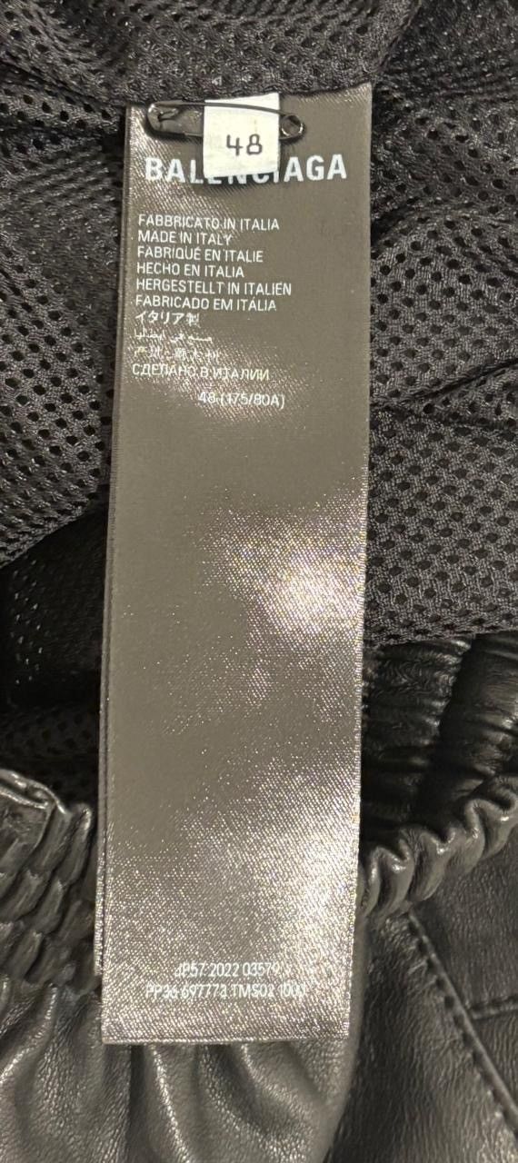 Balenciaga Balenciaga Black 3B Sports Icon Leather Pants Size US 32 / EU 48 - 11 Thumbnail