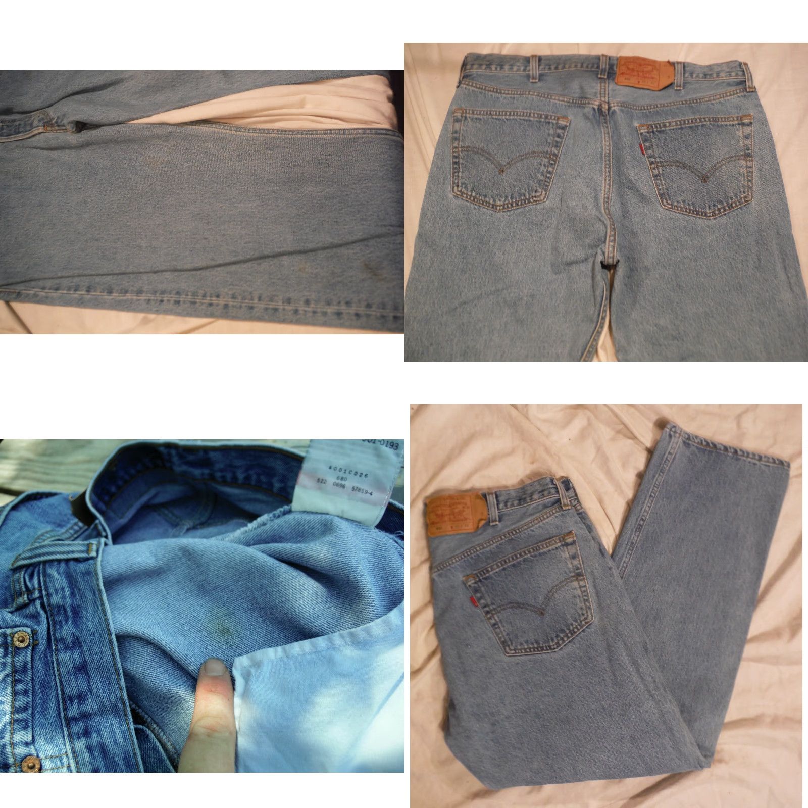 Denime VINTAGE Levi's 501-0193 Jeans - Levi's Red Tab - Denim Blue - 1990s Rockabilly - Men's 40/30 - Made in USA Size US 40 / EU 56 - 8 Thumbnail