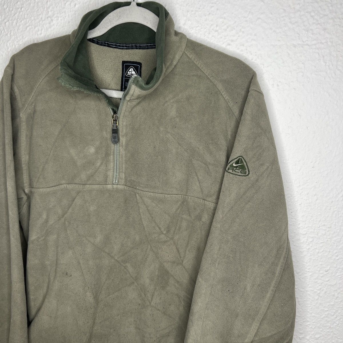 Nike Nike ACG Vintage Sweatshirt Zip Fleece Green Khaki Logo Size US M / EU 48-50 / 2 - 3 Thumbnail