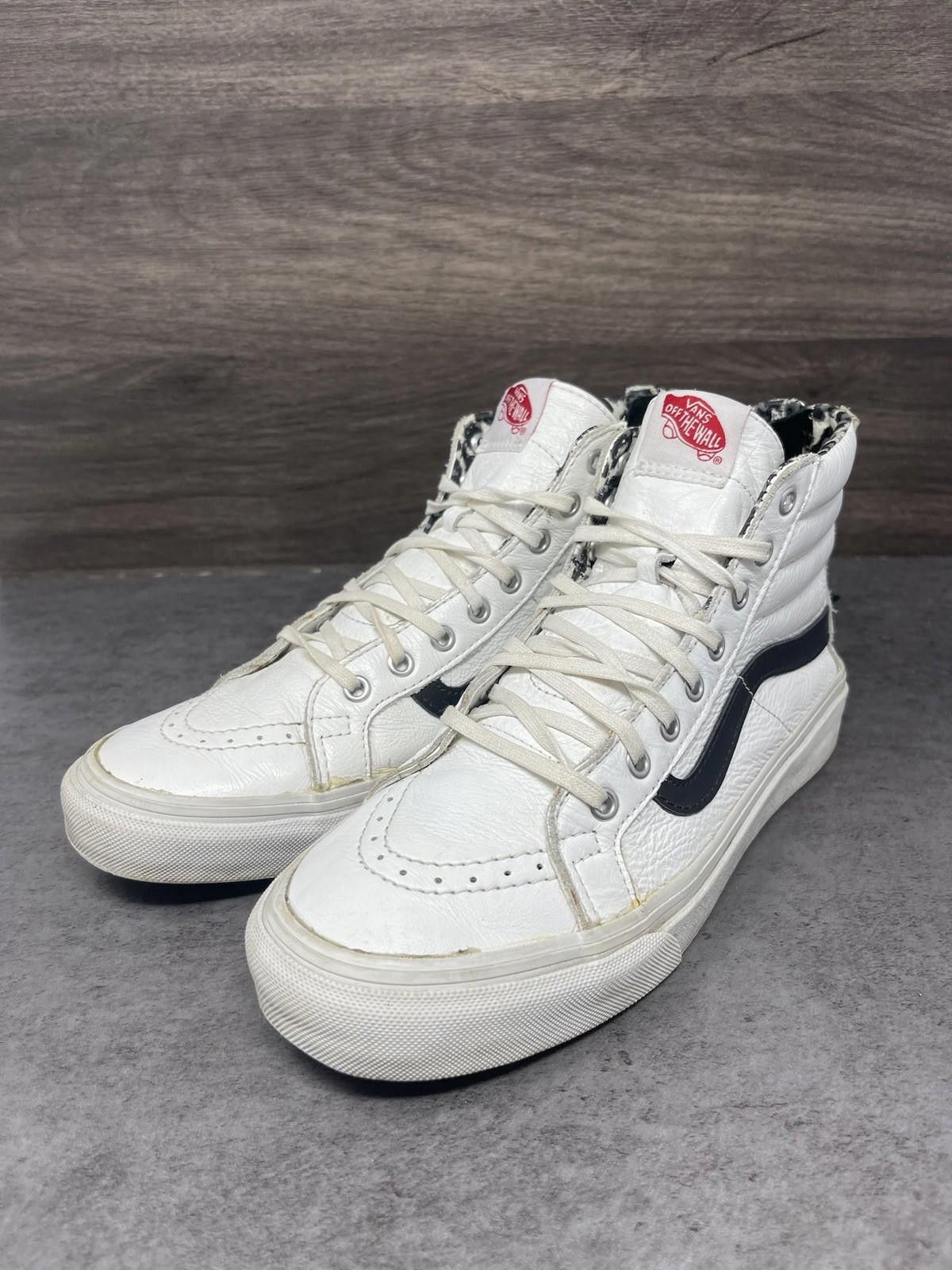 Vans Vans Sk8 Hi Slim Zip Sneakers Womens Size 7.5 White Black Size US 7.5 / IT 37.5 - 2 Thumbnail