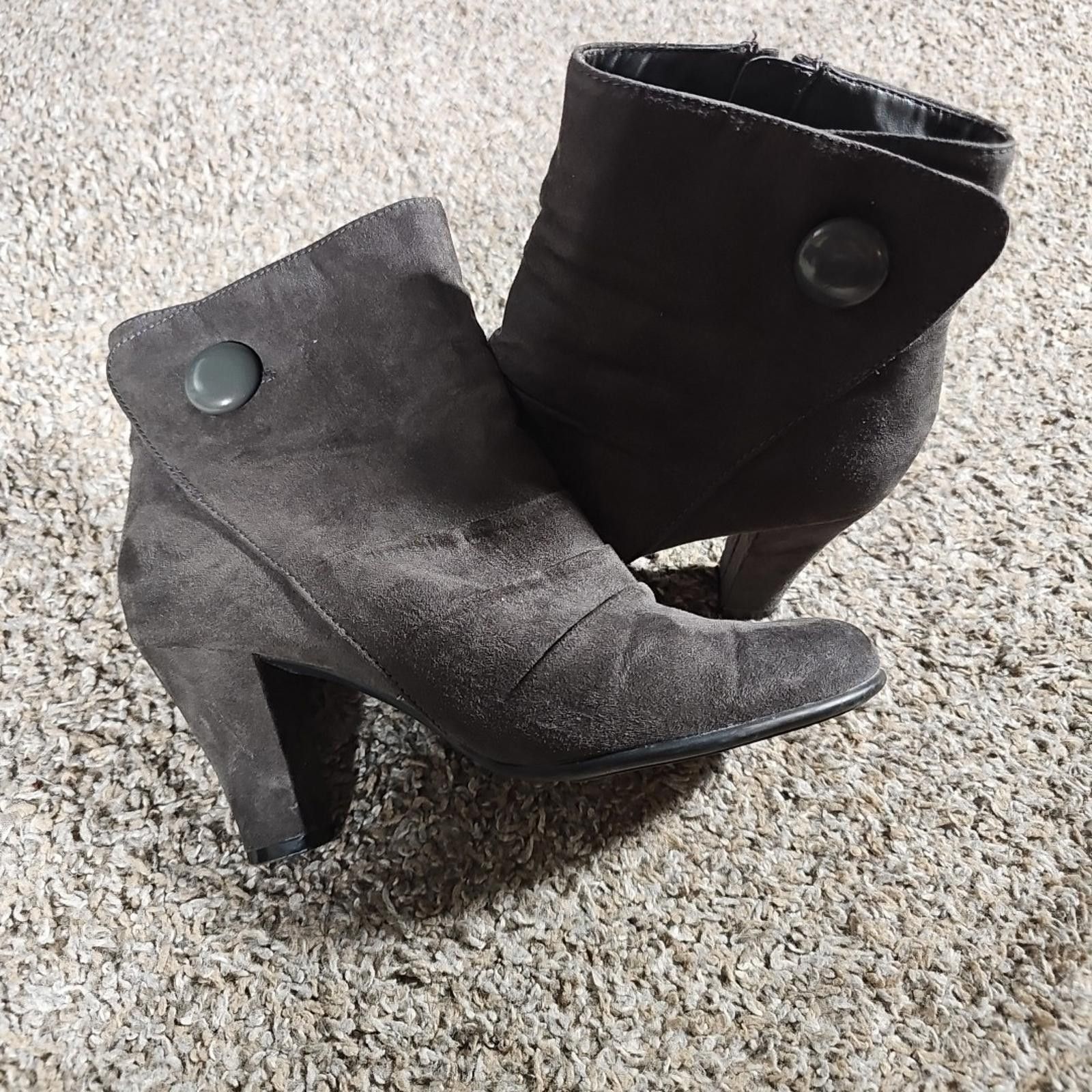 Other A2 by Aerosoles Chukka Heel Boots Sz 6 Gray Side Zip Size US 6 / IT 36 - 3 Thumbnail