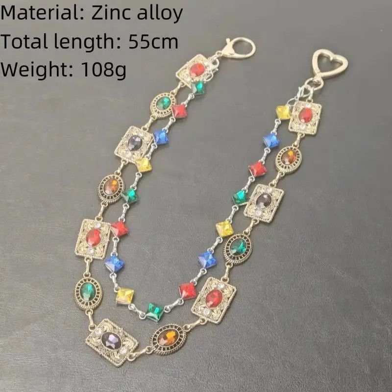 Jewelry 2 Layer Waist Punk Wallet Chain Pant Waist Size ONE SIZE - 5 Thumbnail