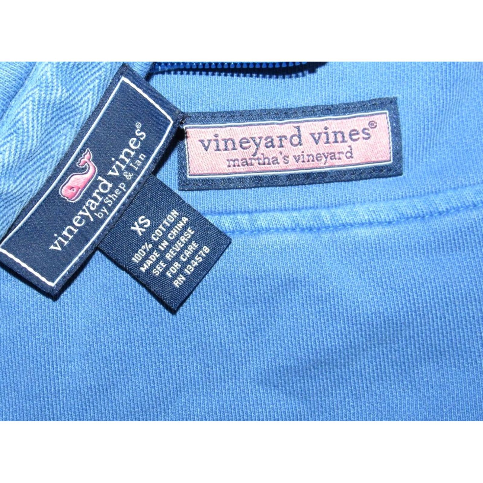 Vineyard Vines VINEYARD VINES Blue 1/4 Zip Pullover Shep Sweater XS Mens Pullover Sweater Blue XS Size US XS / EU 42 / 0 - 4 Thumbnail