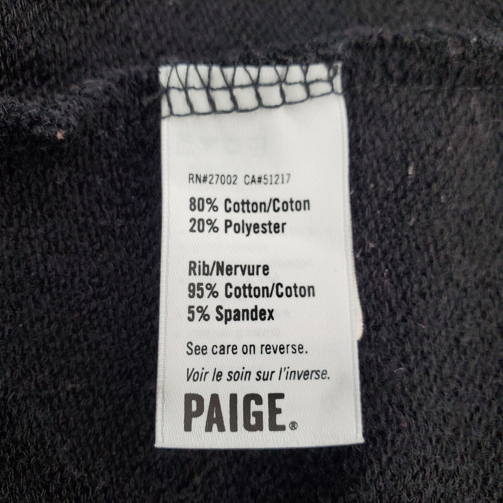Paige Paige Calandra Black Sweatshirt Small Size S / US 4 / IT 40 - 7 Thumbnail