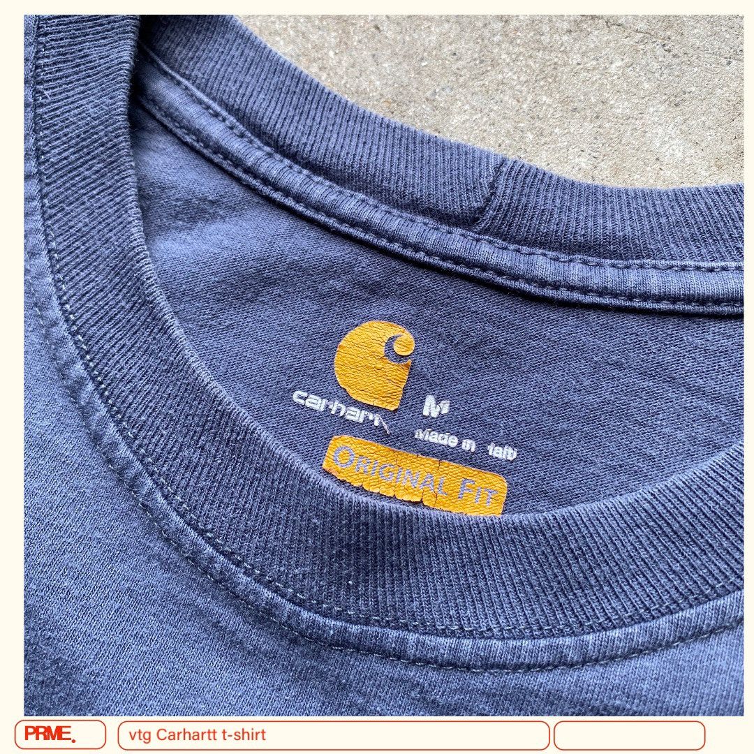 Carhartt × Vintage vintage Y2K CARHARTT Classic Logo spellout patch t-shirt Size US M / EU 48-50 / 2 - 11 Thumbnail