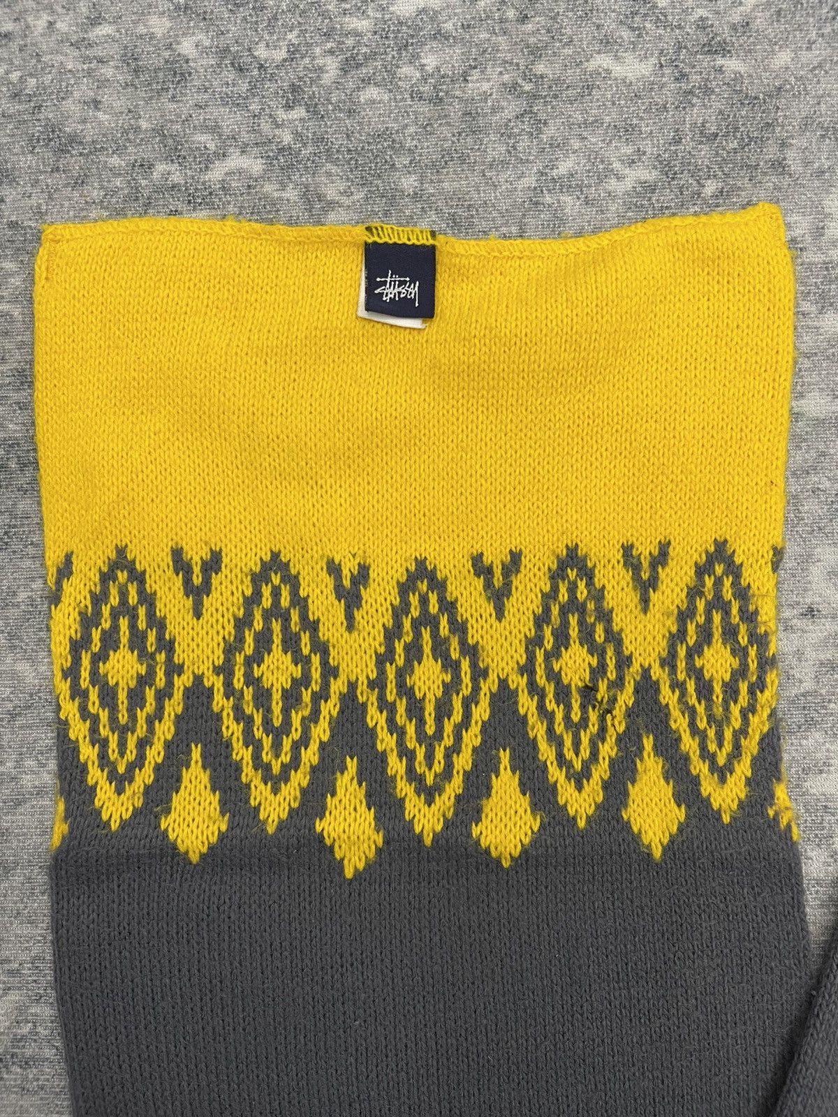 Stussy Vintage Stussy Gray Wool Scarf Muffler s10 Size ONE SIZE - 4 Thumbnail